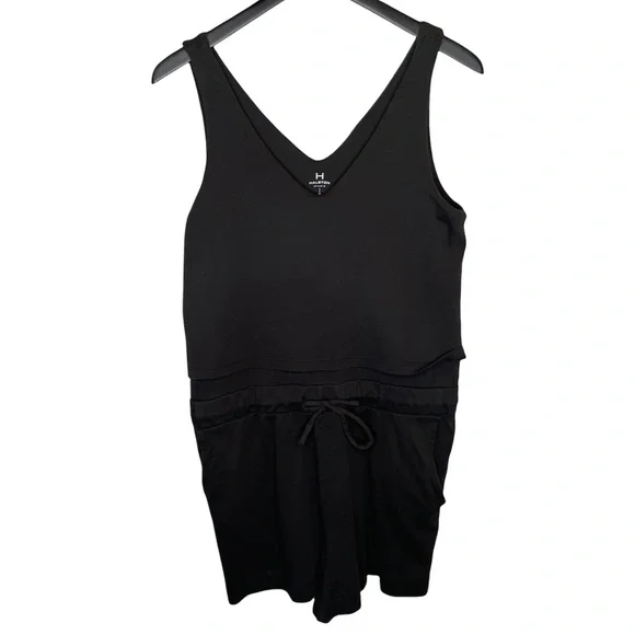 H by HALSTON STUDIO Black Sleeveless V-Neck Romper Small - Picture 2 of 8